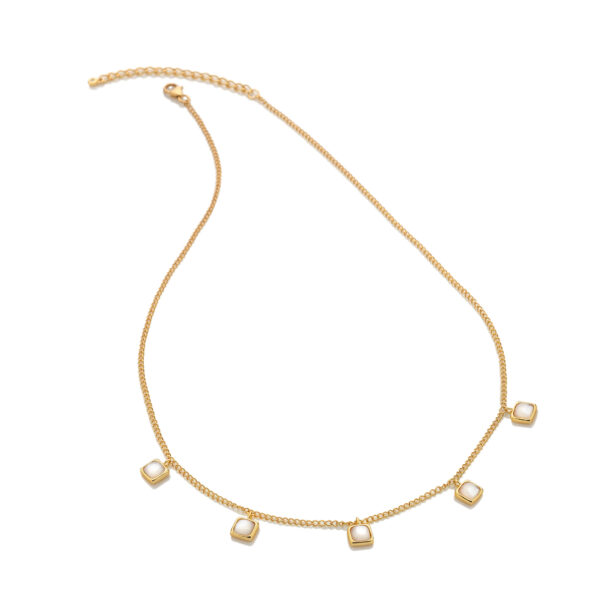 HDXGEM Square Necklace - Mother of Pearl