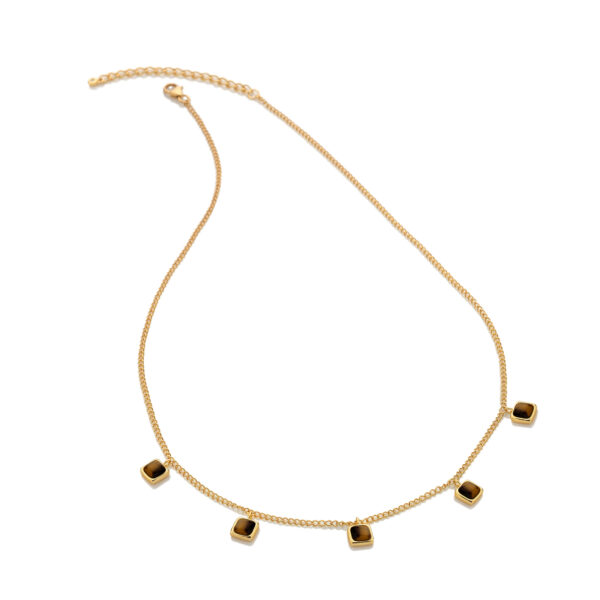 HDXGEM Square Necklace - Tigers Eye