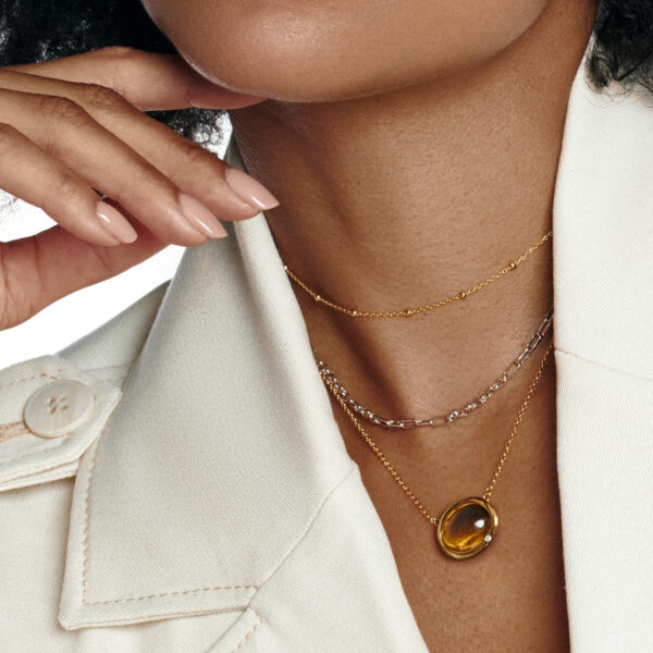 HDXGEM Horizontal Oval Necklace - Tigers Eye - Image 2