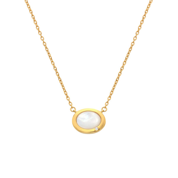 HDXGEM Oval Necklace - Mother of Pearl - Image 3