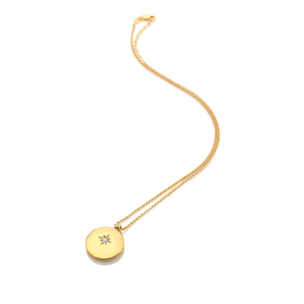 HDXGEM Starburst Locket - White Topaz