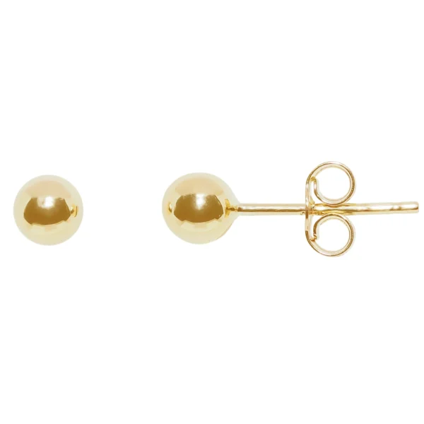 9CT GOLD 4MM BALL STUD EARRINGS
