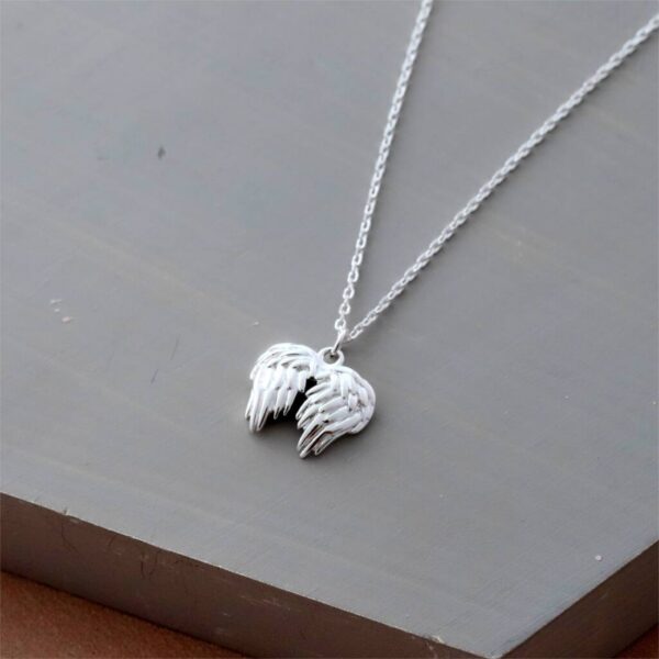 Angel Wing Necklace Silver - Image 2