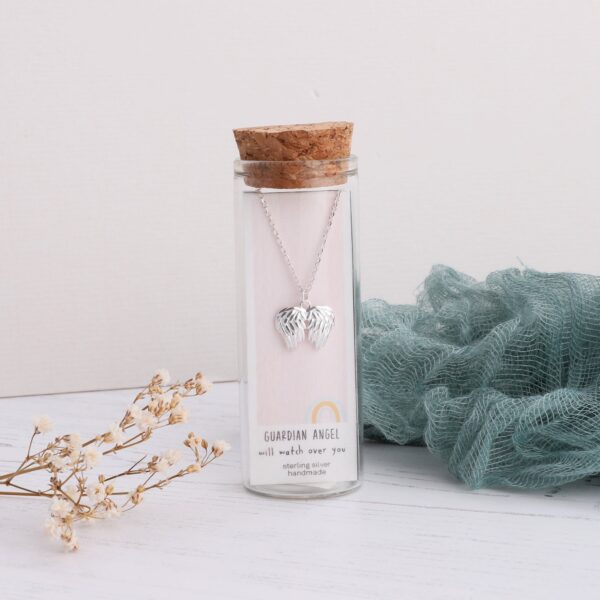Angel Wing Necklace Silver