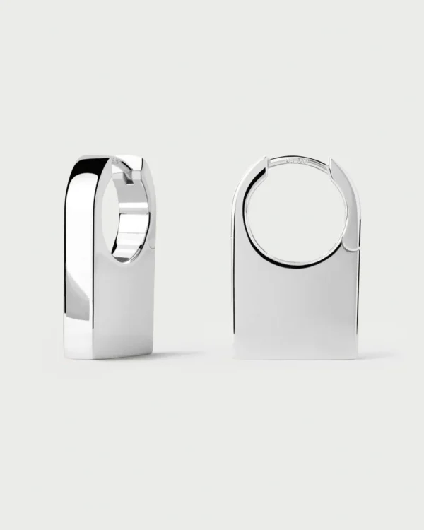 PDPAOLA CHICAGO SILVER HOOPS