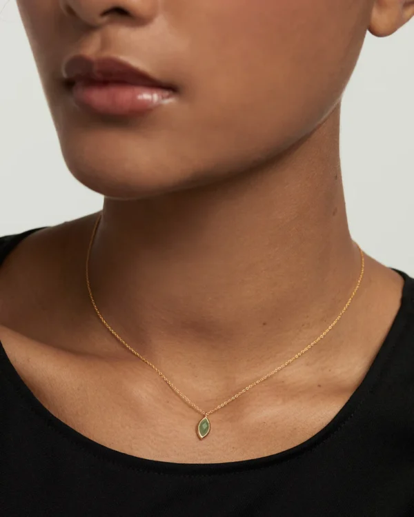PDPAOLA GREEN ADVENTURINE NOMAD NECKLACE - Image 2