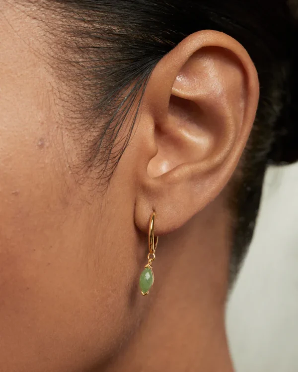 GREEN AVENTURINE NOMAD HOOPS - Image 2