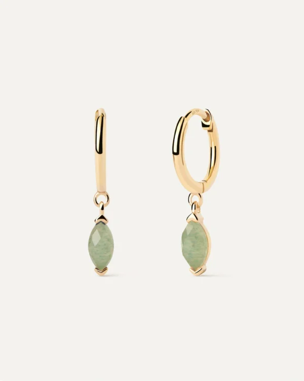 GREEN AVENTURINE NOMAD HOOPS