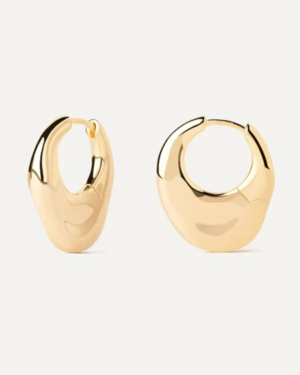 PDPAOLA VOLCANO HOOPS SILVER/GP