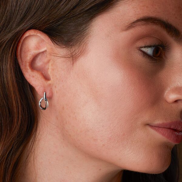 Serenity Grande Stud Hoop Earrings - Image 2