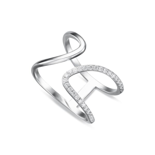 Half Sparkle Open Ring