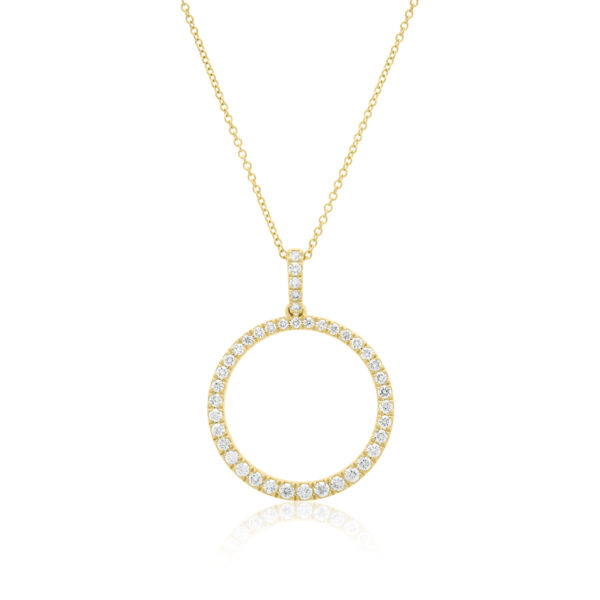 9ct Yellow Gold Lab Grown Diamond Pendant 0.51ct
