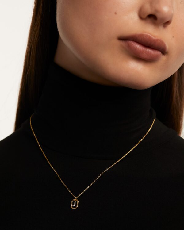 Mini J Letter Necklace - Image 2
