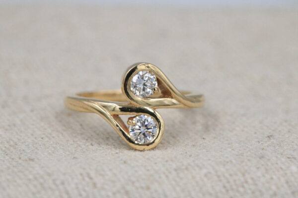 9ct Yellow Gold Lab-Grown Diamond Ring 0.52ct F/VS