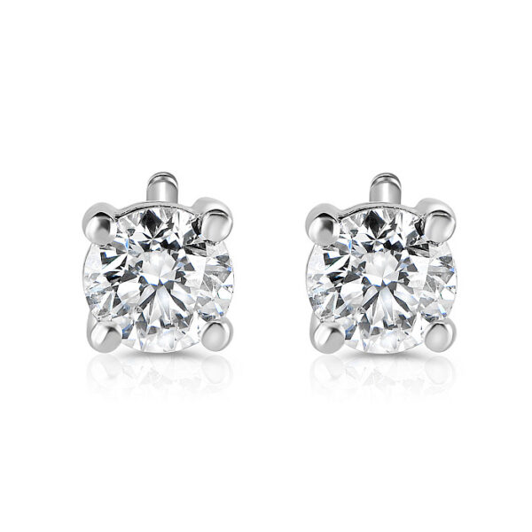 18ct White Gold Diamond Studs 1.40ct - Image 2