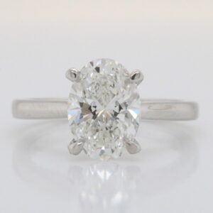 Platinum 2.58ct Oval Diamond F/VS1 Lab-Grown