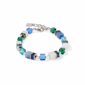 GeoCUBE® Precious Statement bracelet silver-ocean