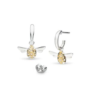 Blossom Flyte Honey Bee Hoop Drop Earrings