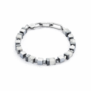 Bracelet Precious Cubes white-silver