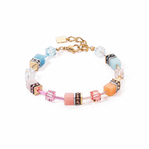 GeoCUBE® Iconic bracelet aqua-apricot